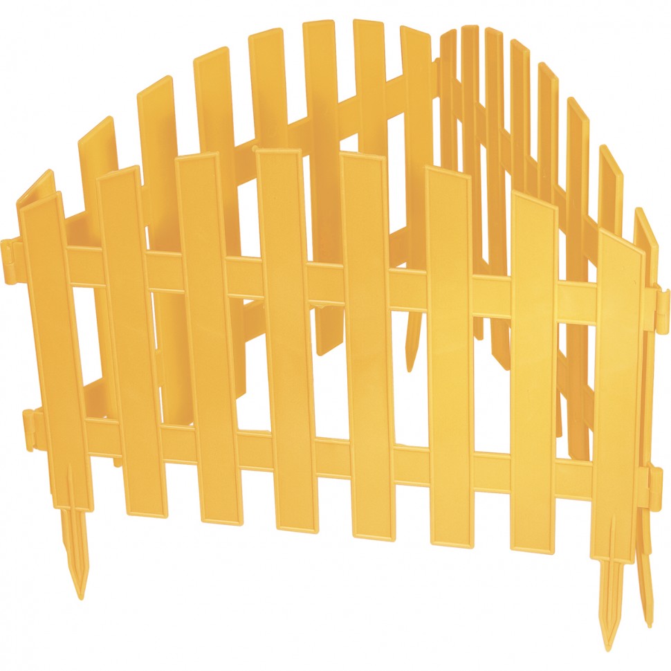 Забор декоративный "Винтаж" 28 х 300 см, желтый PALISAD 65010