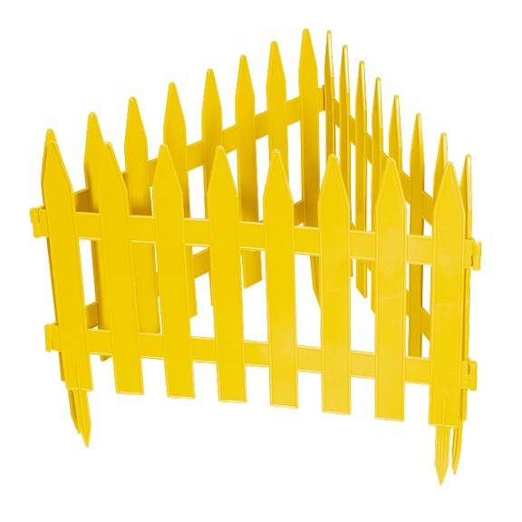 Забор декоративный "Рейка" 28 х 300 см, желтый PALISAD 65000