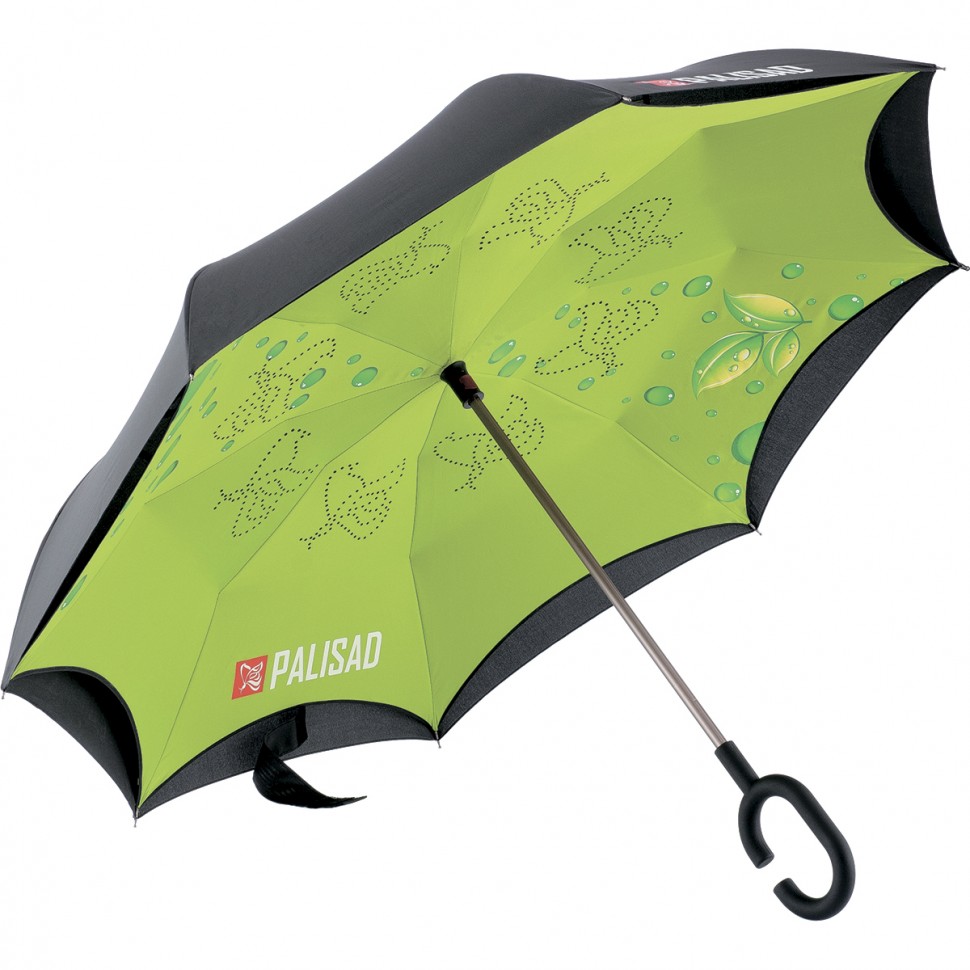 Зонт-трость обратного сложения с покрытием Soft ToucH PALISAD 69700 ― PALISAD