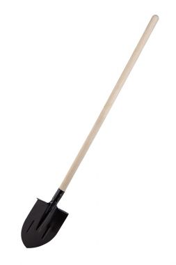 Лопата штыковая, 205х275х1400 мм, ребра жесткости, деревянный черенок Россия 61413 ― PALISAD