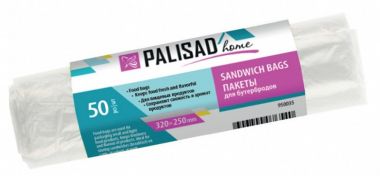 Пакеты для бутербродов, 320 x 250 мм, 50 шт, рулон, Home PALISAD 950035 ― PALISAD