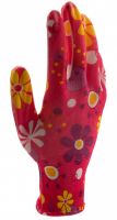 Перчатки садовые из полиэстера с нитрильным обливом, цветы, М PALISAD 67857