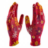 Перчатки садовые из полиэстера с нитрильным обливом, цветы, М PALISAD 67857