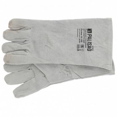 Перчатки спилковые с манжетой для садовых и строительных работ, утолщенные, размер XL PALISAD 679055 ― PALISAD